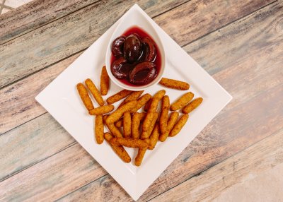 Schupfnudel mit Preiselbeermarmelade