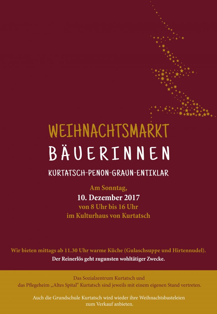 Weihnachtsmarkt Bäuerinnen Kurtatsch 10.12.2017