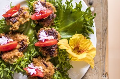 Burger di verdure e fiocchi di avena