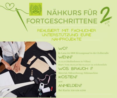 Nähkurs für Fortgeschrittene 2